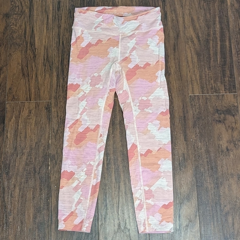 Outdoor Voices Tech Sweat Pink Camo High Waist Leggings Size Small
